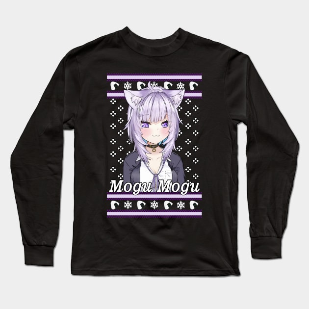 Nekomata Okayu Hololive Christmas Long Sleeve T-Shirt by TonaPlancarte